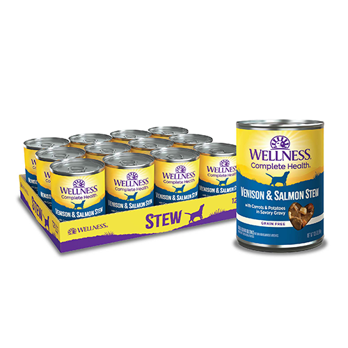 Wellness® Homestyle Stew Venison & Salmon Stew with Potatoes & Carrots Wet Dog Food 12.5 oz