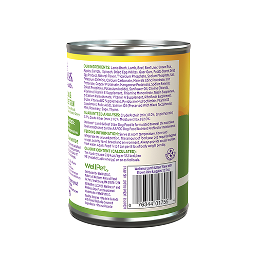 Wellness® Homestyle Stew Lamb & Beef Stew with Brown Rice & Apples Wet Dog Food 12.5 oz