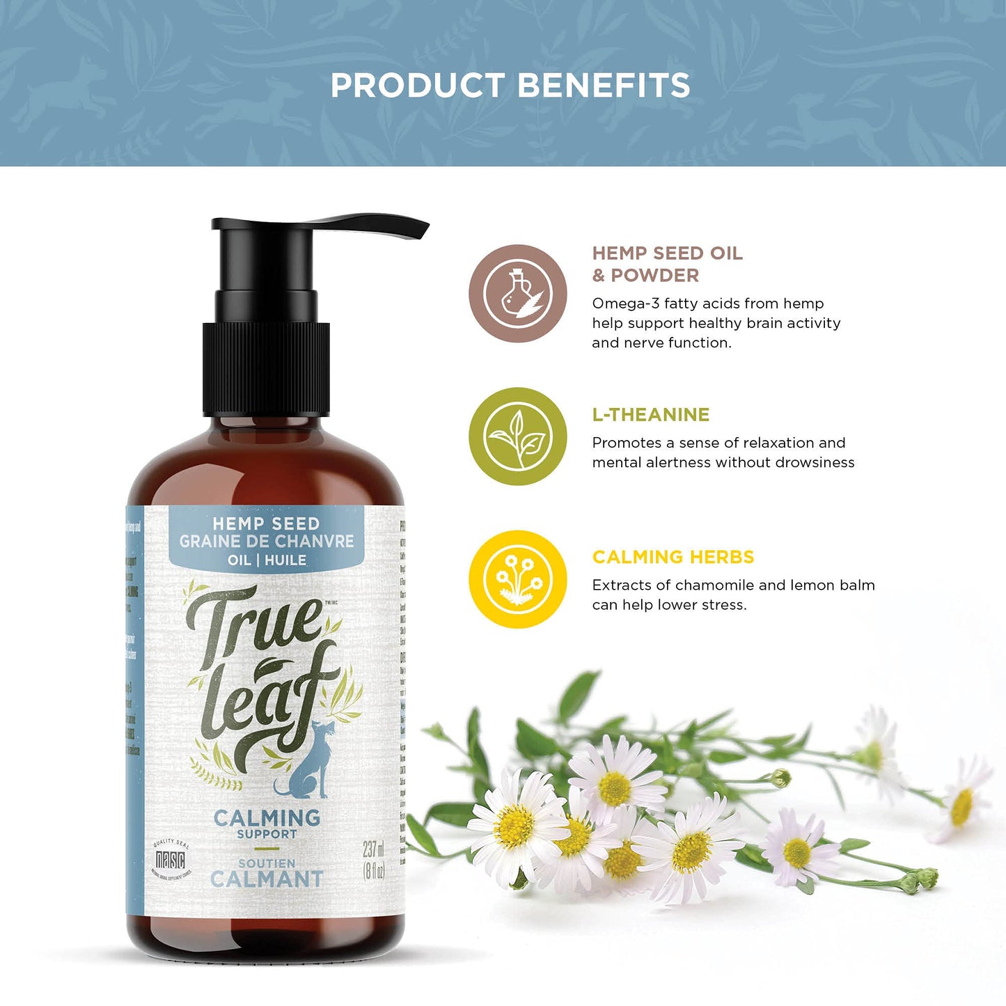 TRUE LEAF - CALMING SUPPORT HEMP SEED OIL