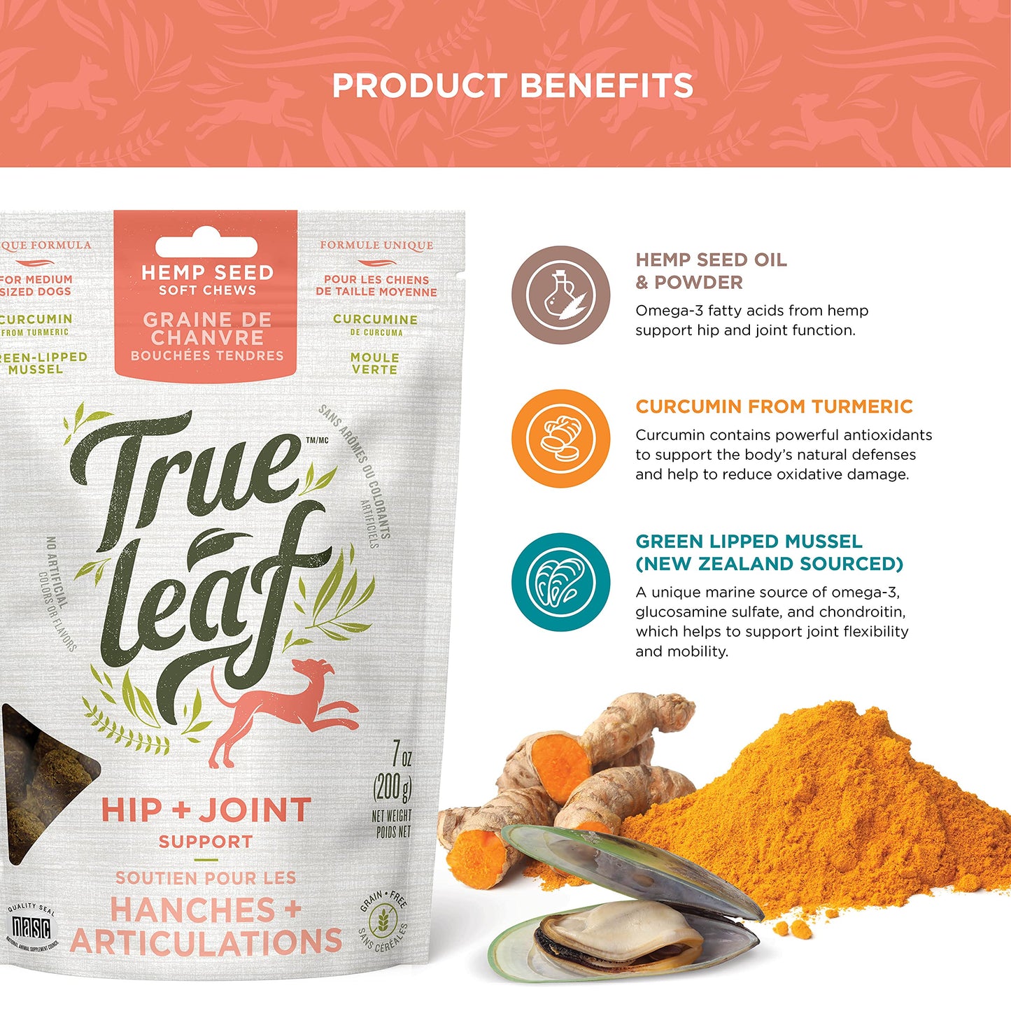 TRUE LEAF - HIP + JOINT SUPPORT CHEWS