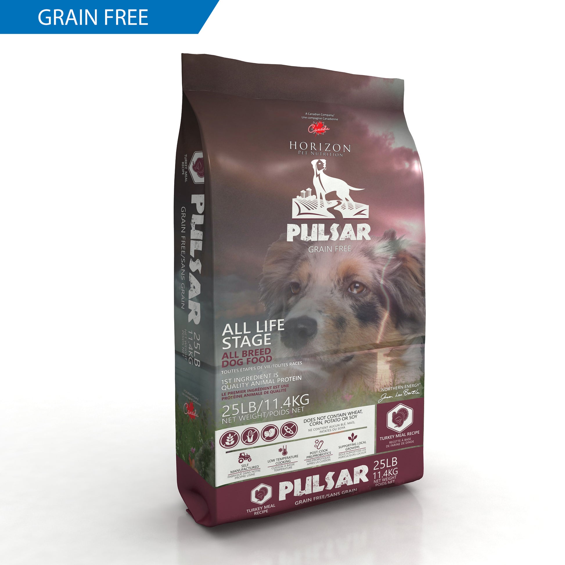 HORIZON PULSAR GRAIN FREE TURKEY DRY DOG FOOD - bag front