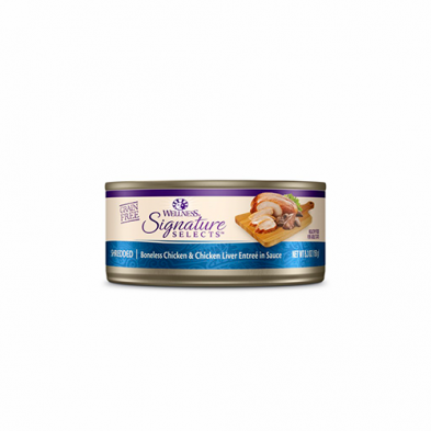 WELLNESS® CORE® SIGNATURE SELECTS® SHREDDED CHICKEN & LIVER WET CAT FOOD 12 X 5.3 OZ