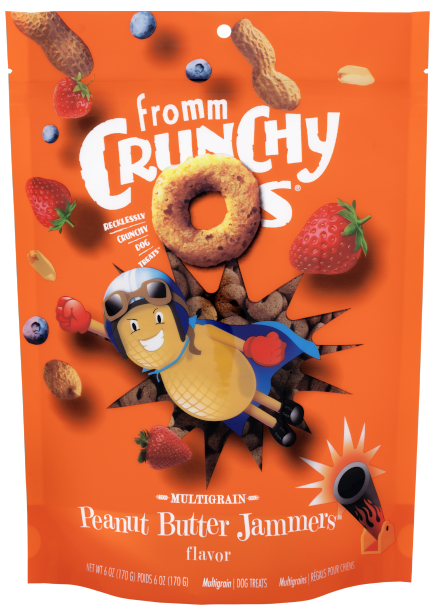 FROMM - CRUNCHY O'S PEANUT BUTTER JAMMERS MULTIGRAIN DOG TREATS