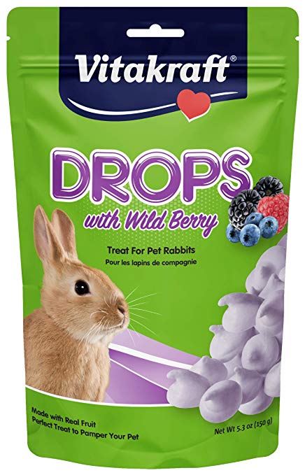 Vitakraft Rabbit Drops Wild Berry 5.3 oz Pouch