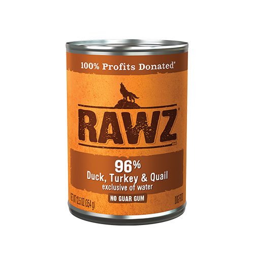 RAWZ® 96% Duck, Turkey & Quail Wet Dog Food 12.5 oz