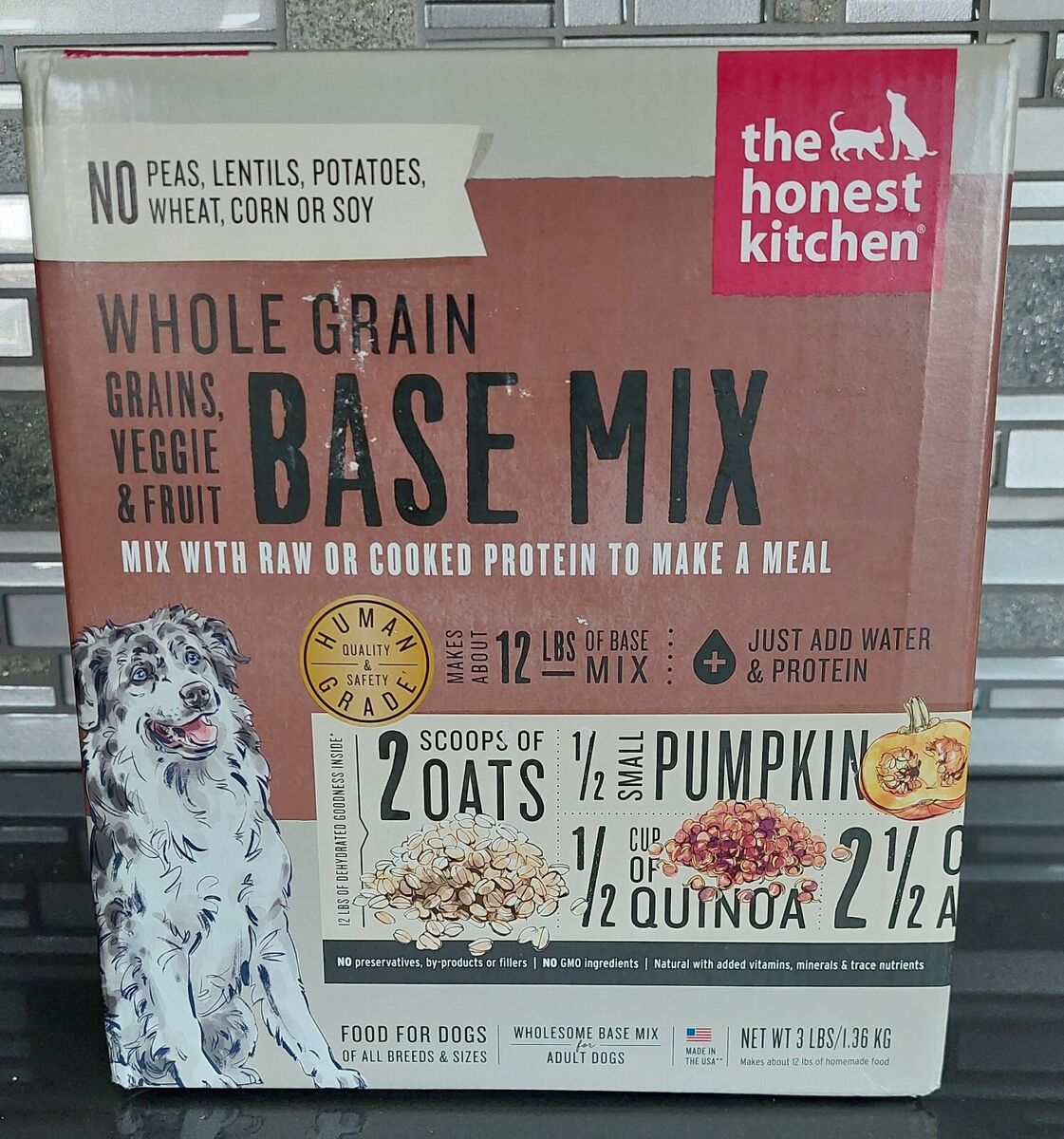 The Honest Kitchen® Whole Grain Fruit & Veggie Base Mix Dehydrated Dog Food 3 lb