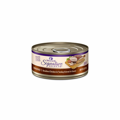 WELLNESS® CORE® SIGNATURE SELECTS® SHREDDED CHICKEN & TURKEY WET CAT FOOD 12 X 5.3 OZ